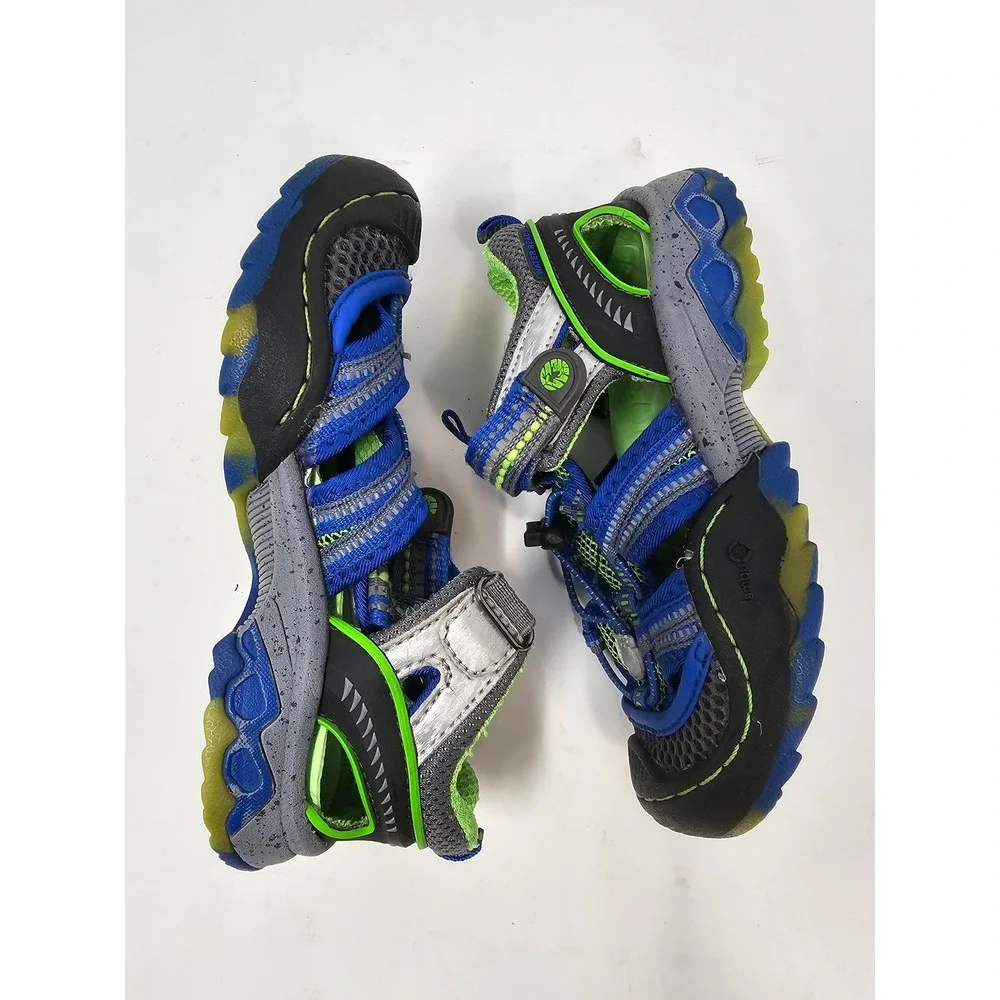 Jambu Piranha‎ Kids Water Sandals Blue Green JS170002 Sz 12 Outdoor Hiking Shoes